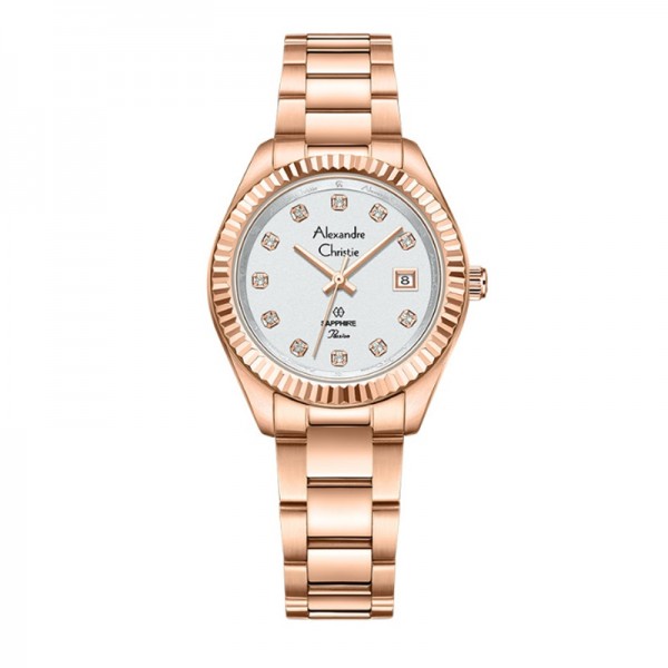 Alexandre Christie AC 2A83 Rosegold White LDBRGSL Passion Sapphire